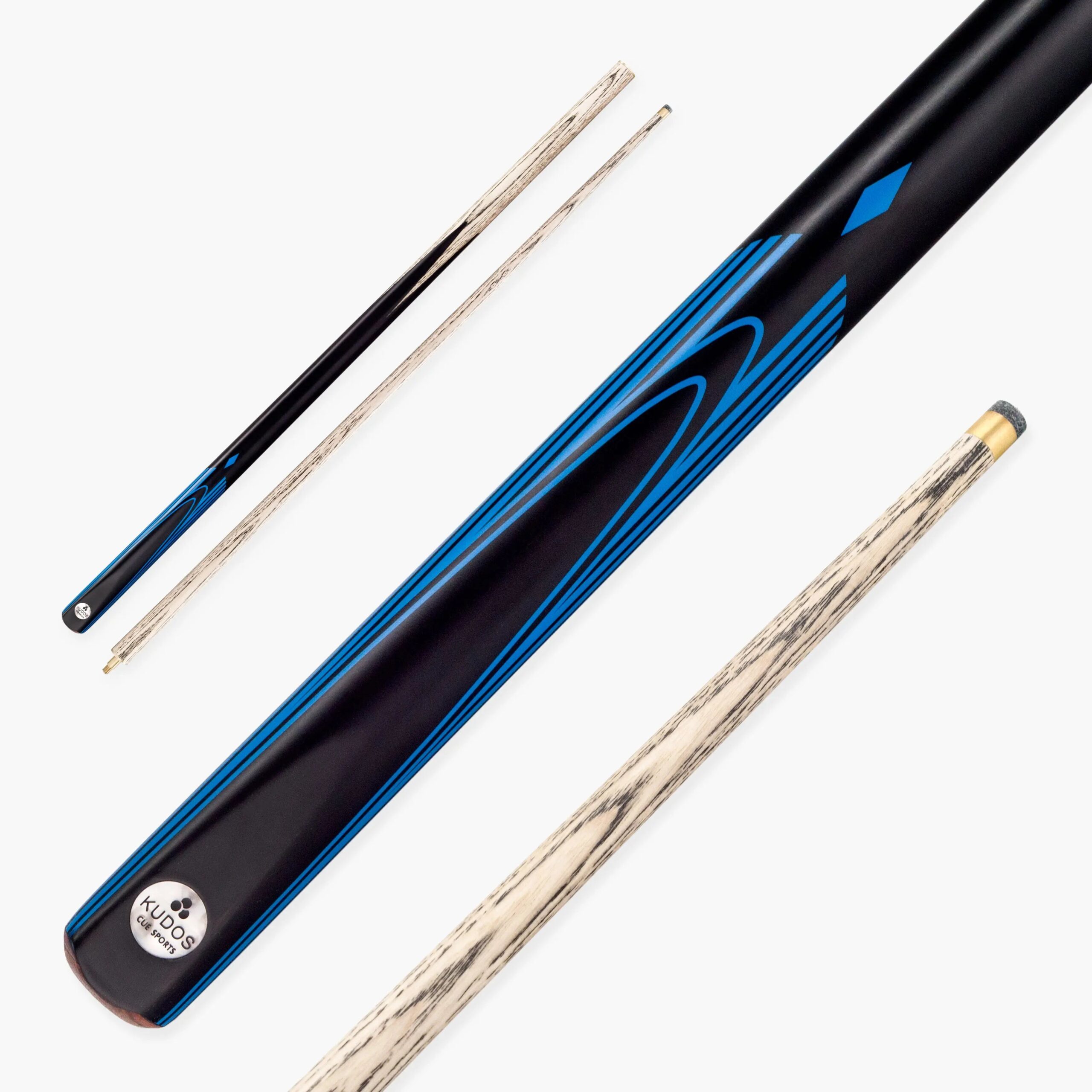 Blue Kudos Diamond two-piece snooker and pool cue