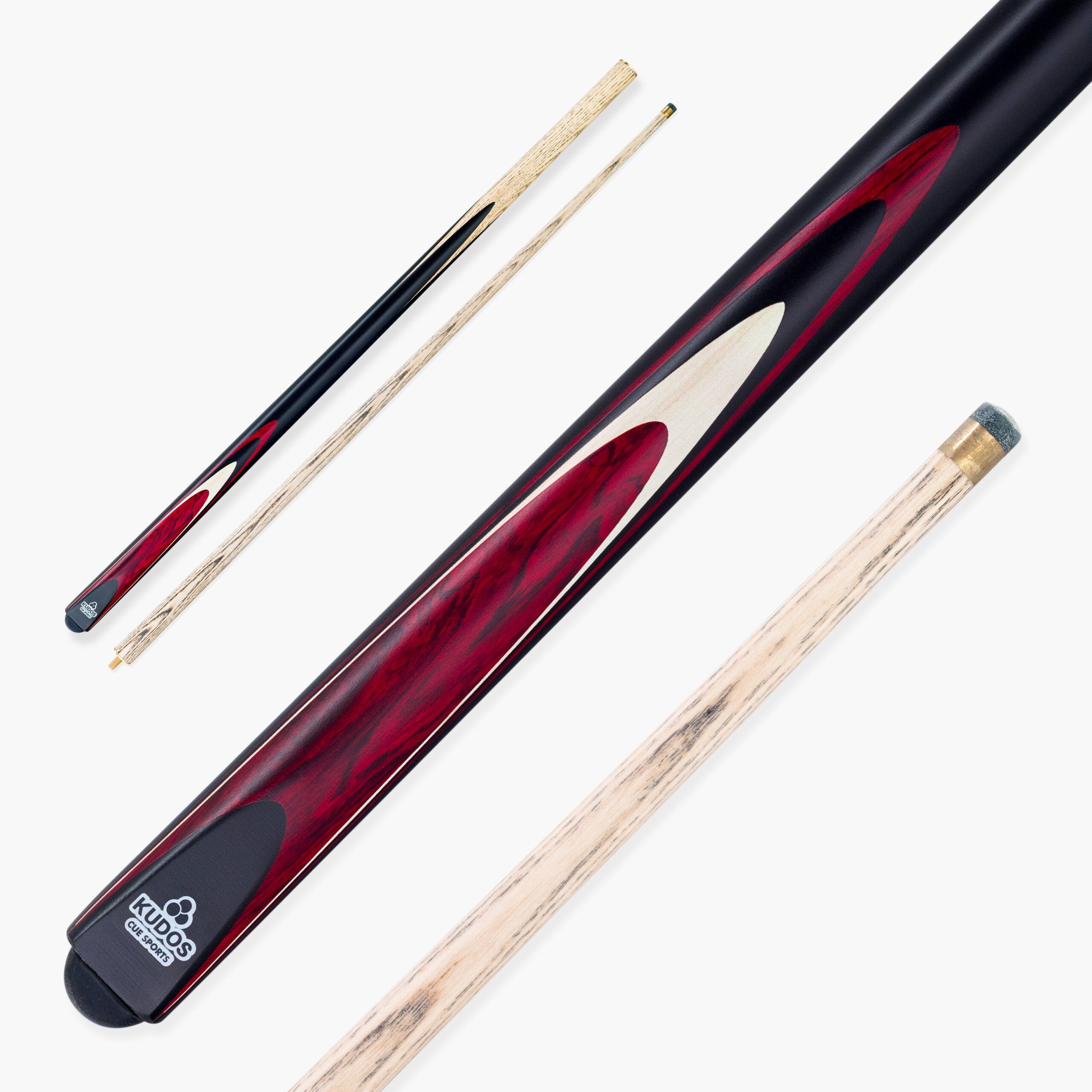 Red Kudos Bullet two-piece snooker and pool cue